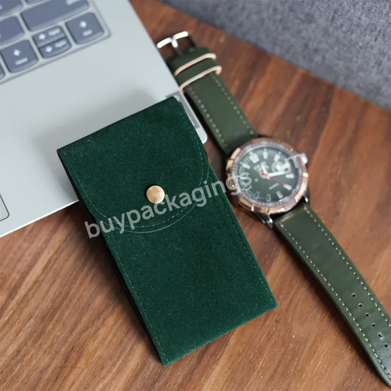 Green Ghost Watch Storage Bag Travel Watch Bag Protective Bag Flannel Watch Case Single Storage Box - Buy Watch Storage Bag,Protective Bag Flannel Watch Case,Travel Watch Bag.