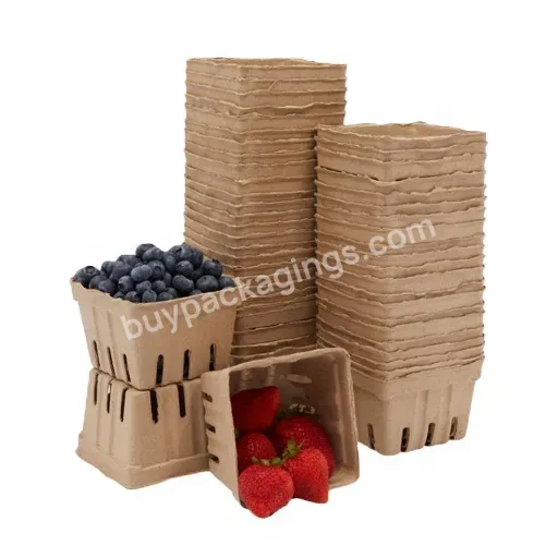Green Molded Pulp Fiber Ventilated Pulp Color Multi-function Fruit Basket 1 Pint Packaged Fruit And Vegetable Multi-function Oem - Buy Colorful Multifunctional Fruit Basket,Blueberry Basket,Biodegradable Eco-friendly Vegetable And Fruit Basket.