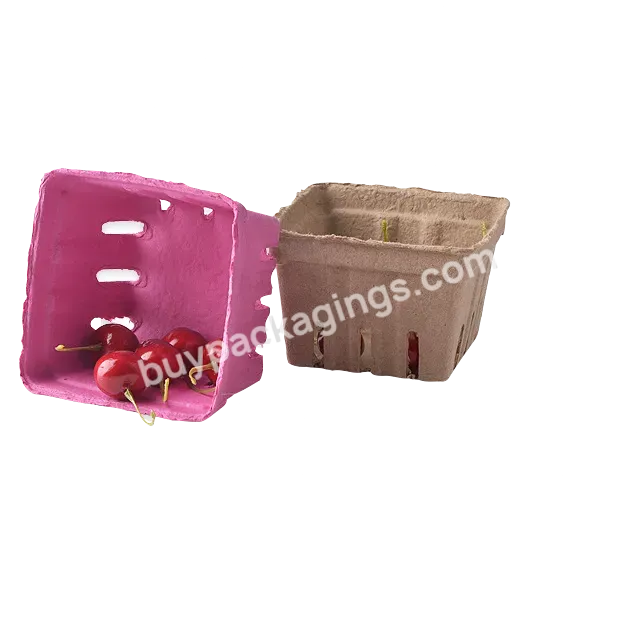 Green Molded Pulp Fiber Ventilated Pulp Color Multi-function Fruit Basket 1 Pint Packaged Fruit And Vegetable Multi-function Oem - Buy Colorful Multifunctional Fruit Basket,Blueberry Basket,Biodegradable Eco-friendly Vegetable And Fruit Basket.