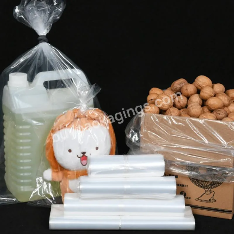 GRS Certified Large Big Size Plastic LDPE Flat Storage Poly Bags Dust Cover Clear Polyethylene Bag Carton Liner