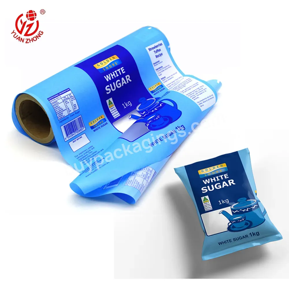 Guangdong Packaging Film Supplier Custom Printed Laminated Plastic Wrapping Material Food Packaging Film Roll For Sugar/salt - Buy Food Packaging Film,Food Packaging Film Roll,Plastic Film.