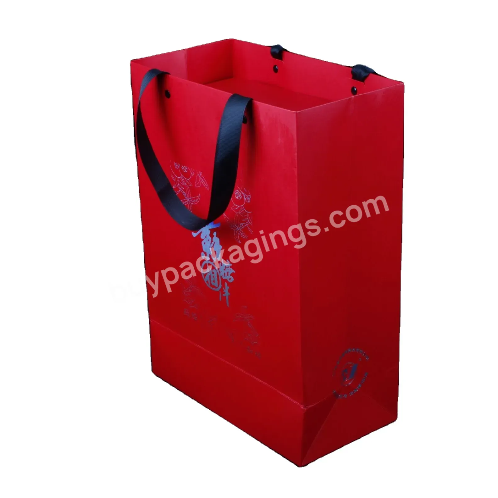 Handle Craft Making Wine Coloured Iredescent Paper Carrier Bag With Logo Print - Buy Coloured Paper Bags,Iredescent Paper Bag,Wine Paper Bag.