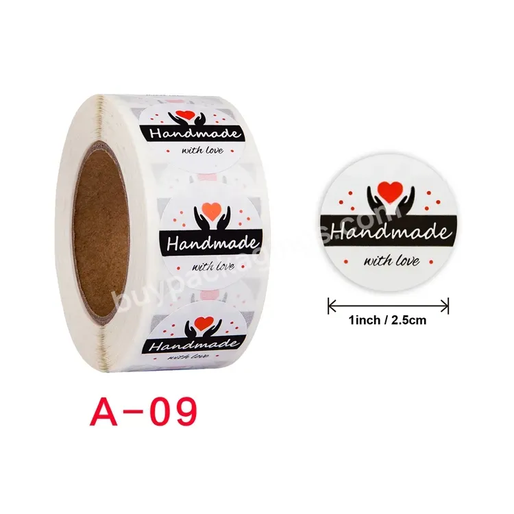 Handmade Stickers Baked With Love Sticker Thank You For Your Order Stickers White Sealing Label - Buy Self Adhesive Sticker,Wholesale Handmade Stickers Baked With Love Sticker Thank You For Your Order Stickers White Sealing Label With Custom Logo,Oem