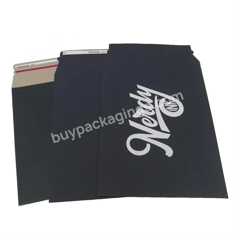 Hard Rigid Cardboard Bags Customized Size Printed Logo Envelopes Stay Flat Rigid Mailers