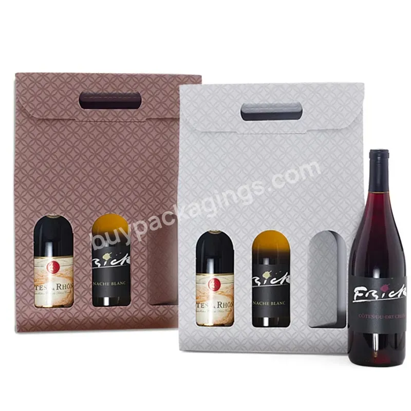 Haute Couture Luxury Handheld Wine Bottle Gift Packaging Paper Box Wholesale - Buy Hand Held Red Wine Packaging Box,Wholesale Packaging Box For Bottle,Wine Bottle Gift Box.