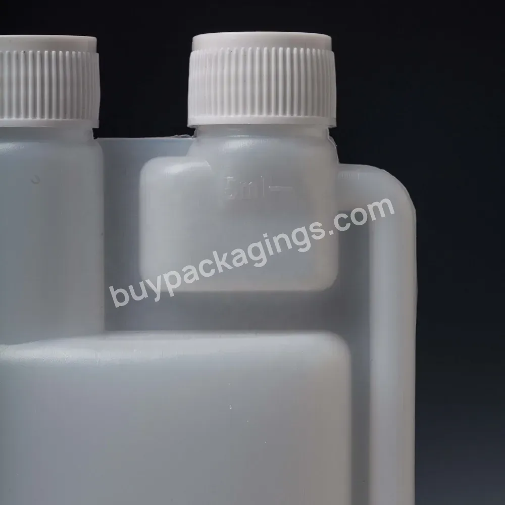 Hdpe Dosing Measuring Plastic Double Ended Twin Neck Plastic Dual Chamber Liquid Laundry Detergent Bottle Packaging - Buy Dual Chamber Bottle,Plastic Dual Chamber Bottle,Twin Double Neck Bottle.