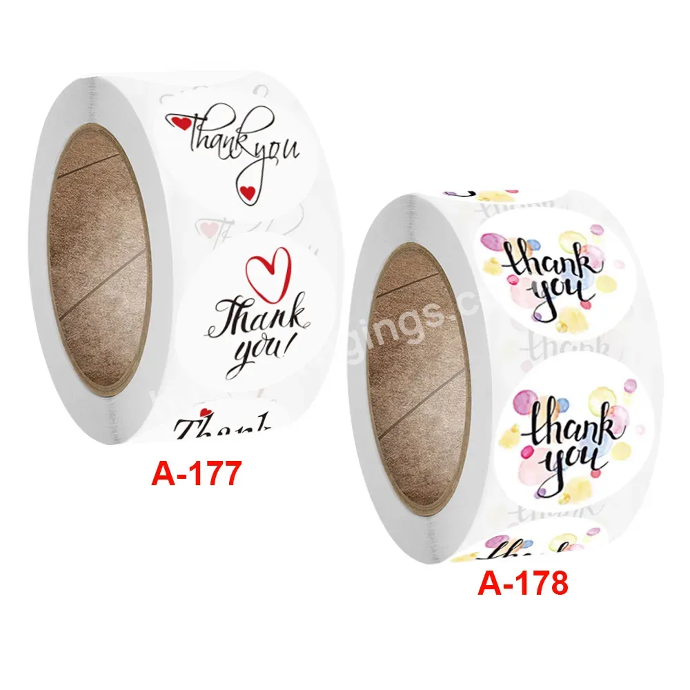 Heart Labels Round Thank You Stickers For Wedding Pretty Gift Cards Envelope Sealing Label - Buy Red Heart Labels,Round Thank You Stickers,Cute Stickers Roll.