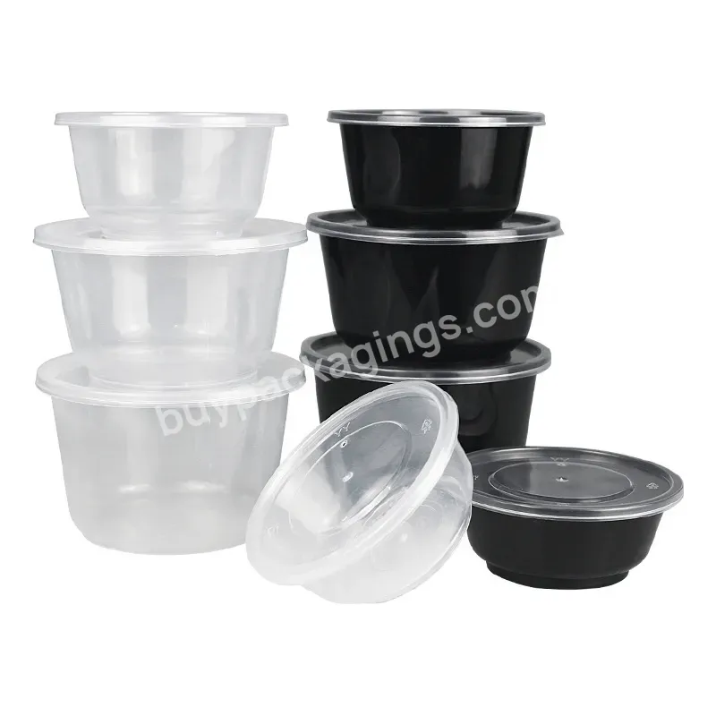 Heat Resistant Disposable Microvavable Cheap Large Black Plastic Pp Rice Soup Noodle Bowl With Lid - Buy Disposable Noodle Bowl,Disposable Noodle Bowl With Lid,Disposable Plastic Pp Bowl.