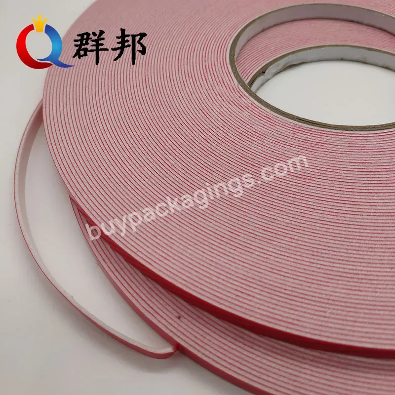 Heat Resistant Double-sided Self Adhesive Red Membrane White Glue Pe Foam Tape - Buy Double Sided Pe Foam Tape,Double Side Tape Adhesive Pe Foam,Double-sided Self Adhesive Tape.