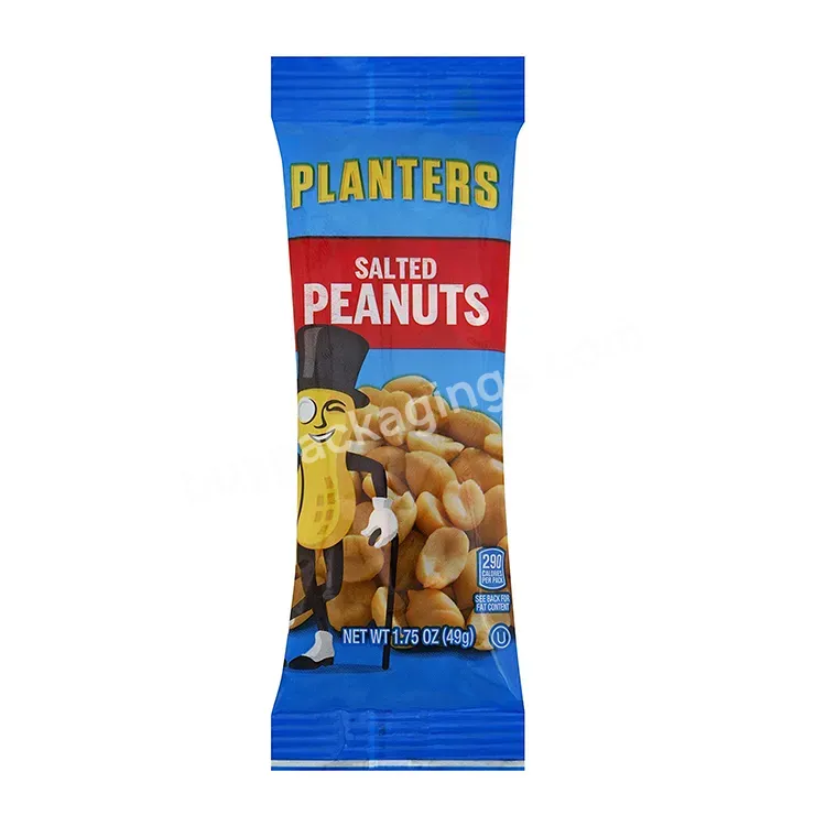 Heat Seal Aluminum Foil Food Grade Pe Plastic Salted Peanuts Packaging Bags For Nuts With Tear Notch - Buy Packing Bag For Nuts,Peanut Packaging Bags,Nuts Packaging Bag.