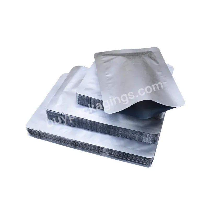 Heat Seal Clear Front Transparent Aluminum Foil Plating Back 3 Side Triangle Sealing Vacuum Bag With Tear Notch - Buy Food Vacuum Bags,Embossed Vacuum Bag,Black Mylar Vacuum Bag.