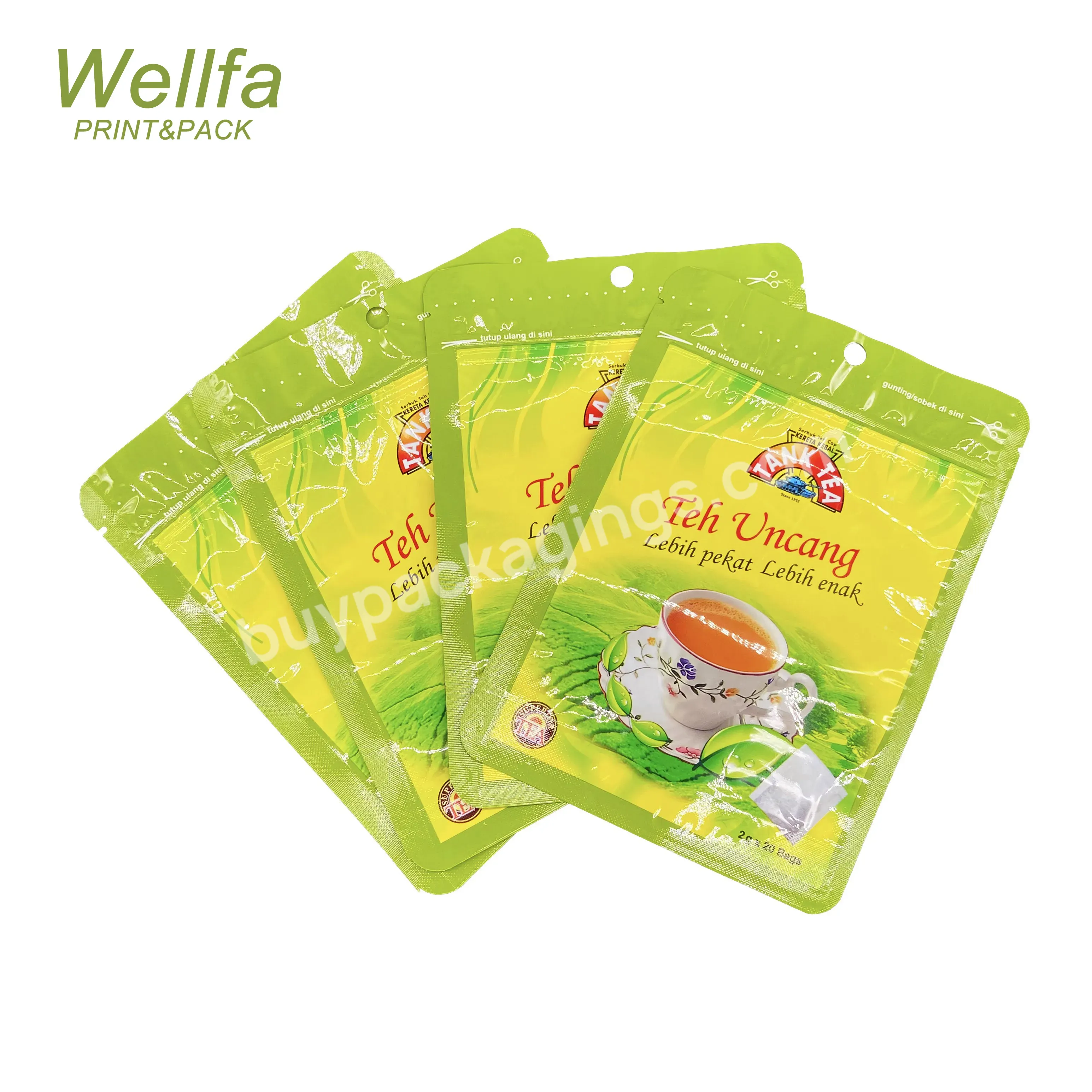 Heat Sealable Foil Tea Sachet Bag Packaging 3 Side Seal Sachet - Buy Tea Sachet,Sachet Tea Bag,Sachet Bag Packaging.