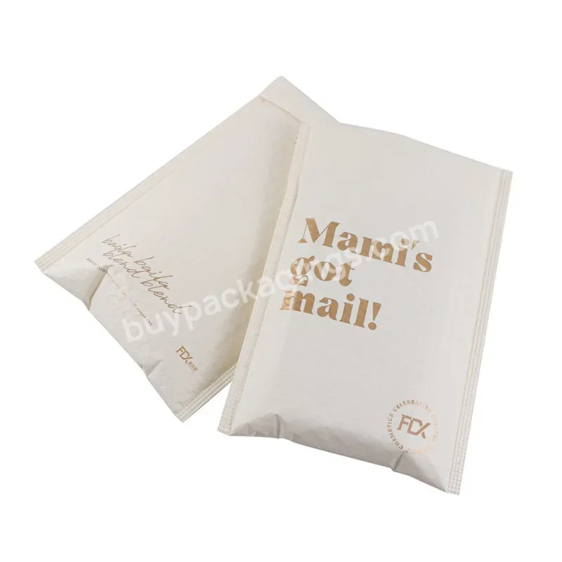 Heavy Duty Cream Eco Bubble Mailer With Gold Logo Ivory Envelope Mailers Envelopes Padded For Clothing - Buy Gold Padded Envelopes,Custom Garment Mailers,Pop Up Mailer.