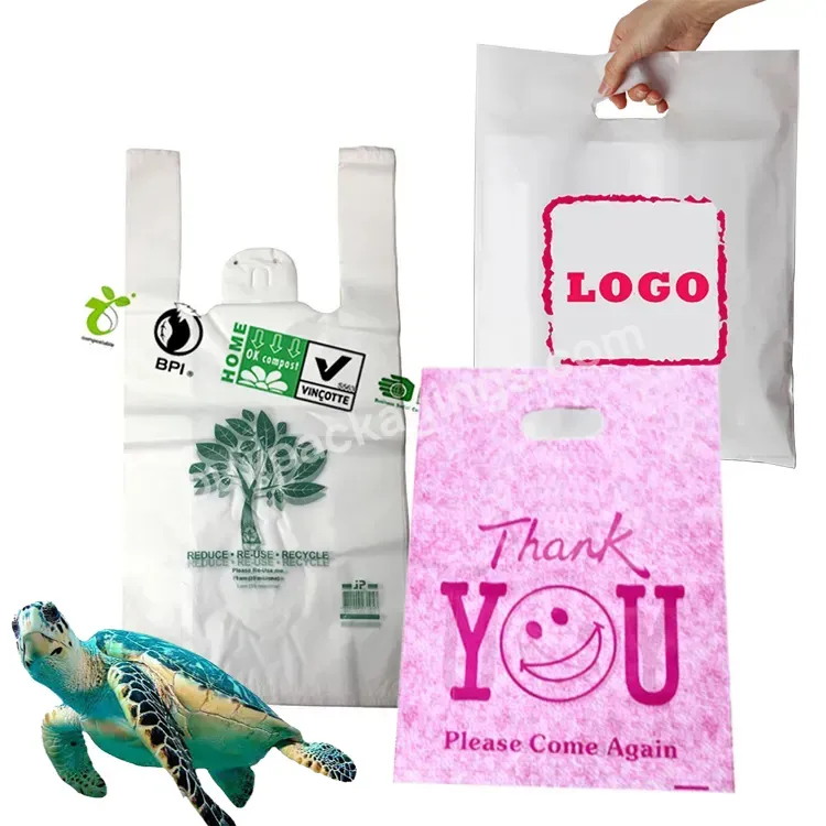 Heavy Duty Custom Logo Printed Pla Pbat Corn Starch Polythene Biodegradable Packaging Die Cut Thank You Plastic Gift Bags - Buy Thank You Gift Bags,Thank You Plastic Bag,Polythene Biodegradable Packaging Plastic Bag.
