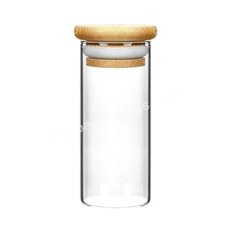 High Borosilicate Transparent Wide Mouth Wooden Lid Glass Tube10 Pieces Pack Packaging Container Tube - Buy High Borosilicate Transparent Wide Mouth Glass Tube 10 Pieces Pack Packaging Container Tube,High Borosilicate Transparent Wide Mouth Wooden Li