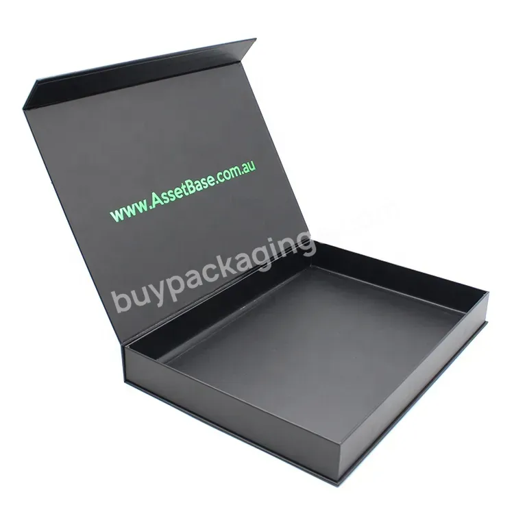 High-class Eco-friendly Flat Open Book Shape Magnetic Paper Box With Embossed Logo - Buy High-class Book Shape Magnetic Paper Box,Flat Open Paper Box,Box With Embossed Logo.