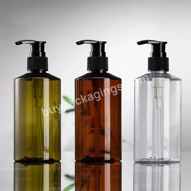 High End 100ml 150ml 200ml 400ml Plastic Lotion Pump Bottle Transparent Shampoo And Conditioner Lotion Bottle - Buy Plastic Lotion Pump Bottle,Plastic Lotion Bottles,Pet Bottle With Lotion Pump.