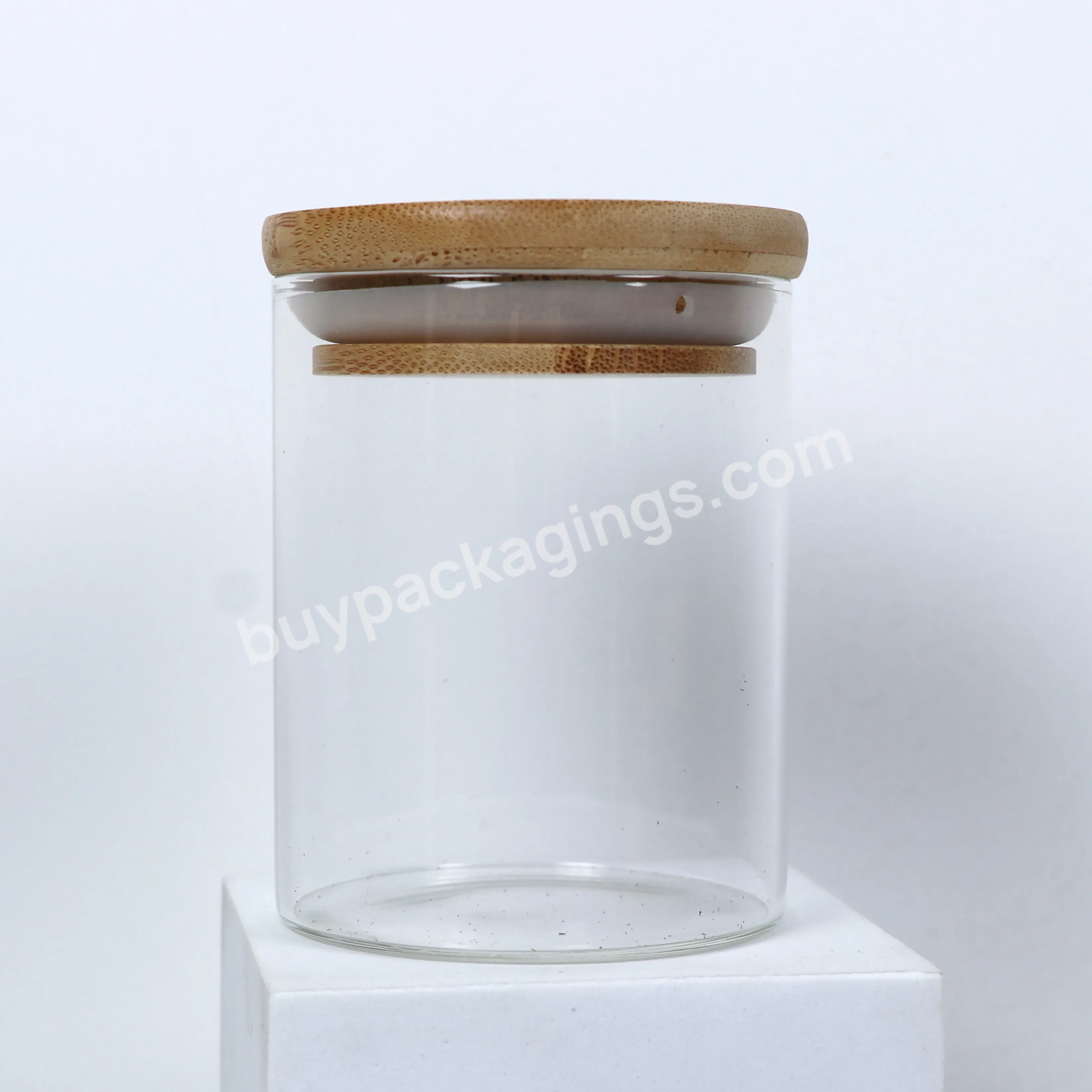 High-end 30ml 50ml 60ml 80ml 100ml Custom Mini Airtight Cylinder Containers Food Storage Glass Jar With Bamboo Lid - Buy Glass Jar With Bamboo Lid,Glass Storage Food Jars,Mini Airtight Cylinder Containers.
