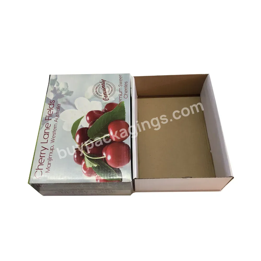 High End Single / Double Wall Corrugated Custom Fruit Box Shipping Cherry Carton Lid & Bottom Style Packing Delivery Box - Buy Fruits Shipping Carton,Lid & Bottom Style Shipping Box,Fruits Shipping Carton Custom.