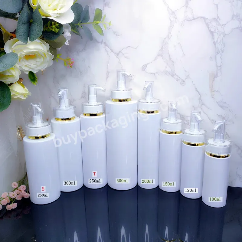 High-grade Luxury Cosmetic Packaging 100ml 150ml 200ml Porcelain White Cosmetic Cream Lotion Pump Bottles - Buy Cosmetic Bottle,Empty Lotion Bottle,Shampoo Bottle.
