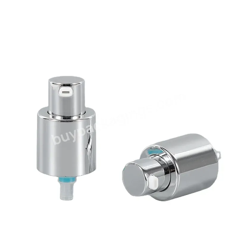 High Quality 18mm 20mm 24mm 28mm Gold Silver Aluminum Cosmetic Treatment Pump Skincare Cream Pump With Cap