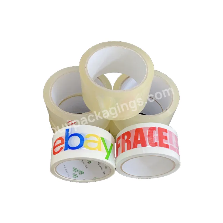 High Quality 48mm Bopp Permanent Sealing Tape Printed Color Clear Adhesive Bopp Packing Tape Clear Bopp Tape