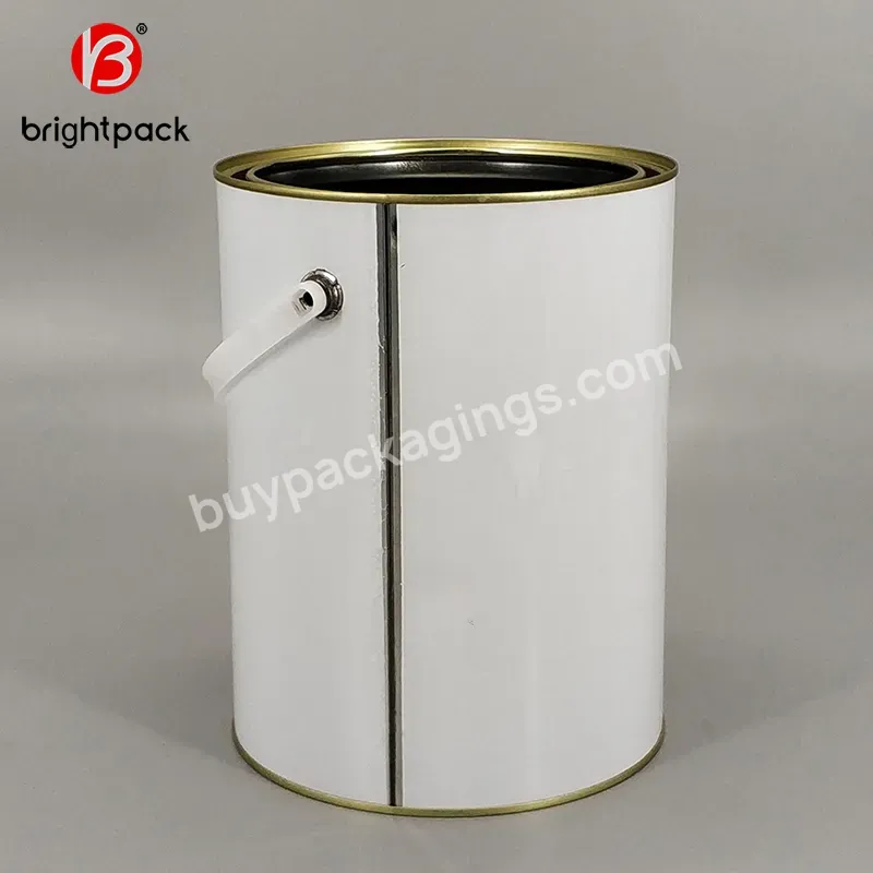 High Quality 5l Paint Can With Lever Lid Metal Round Tin Can Tin Packing For Paint - Buy 5l Paint Can,Metal Round Tin Can,Tin Packing For Paint.