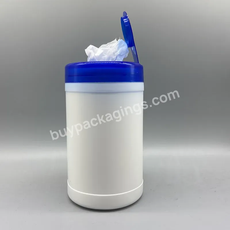 High Quality 60-120 Pcs Plastic White Hdpe Wet Wipes Tissue Canister Container Bottle For Disinfection Liquid - Buy Disinfecting Wet Tissue Wipe Pail Container Bottle With Non-woven Fabrics,White Disinfecting Wet Tissue Canister Container,Dry Non-wov