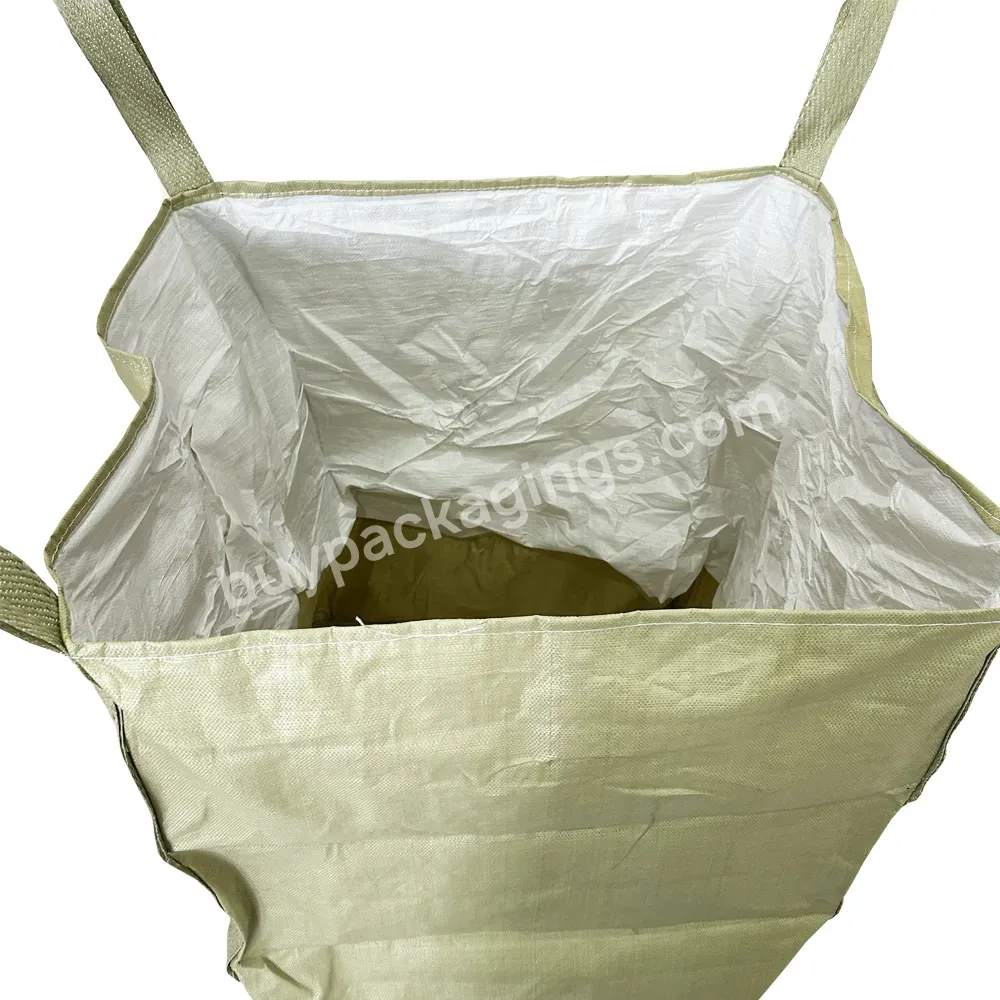 High Quality Big Bulk Bag 1000kg Jumbo Bag Pp Big Bag Baffle Super Sack Building Construction 2200lbs Ce 100% Pp