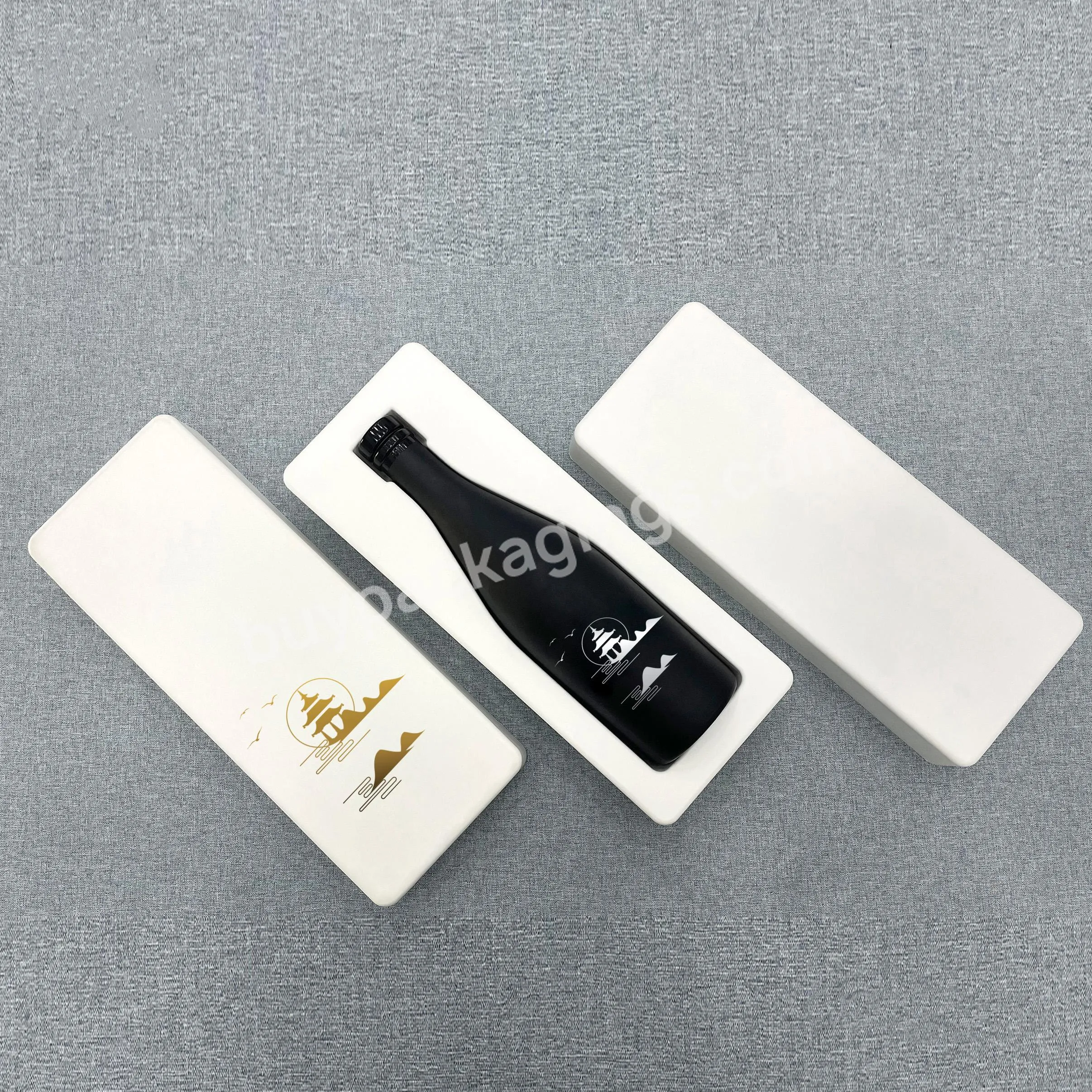 High Quality Biodegradable Custom Embossing Pulp Molded Process Type Fancy Gift Paper Whole Box Packaging