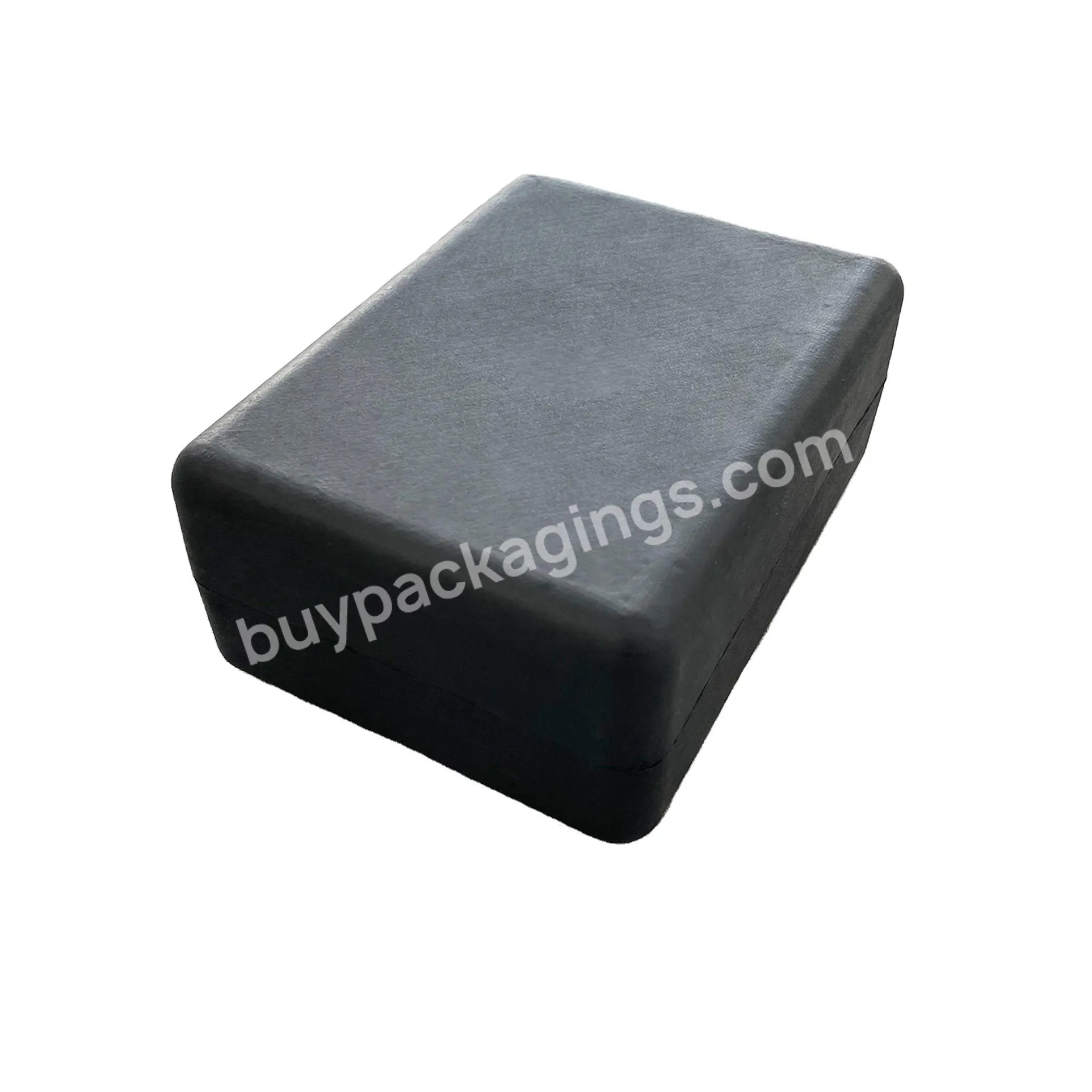 High Quality Black Biodegradable Custom Embossing Paper Box Packaging With Layer And Free Design