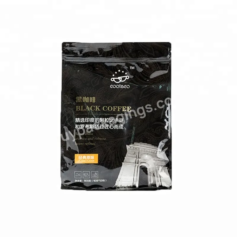 High Quality Black Color Top Zip 500g 1kg Malaysia Block Bottom Side Gusseted Coffee Bean Pouch Bags With Zipper And Window - Buy Coffee Bag With Valve And Ziplock,Bag For Food Packing,Coffee Bag.