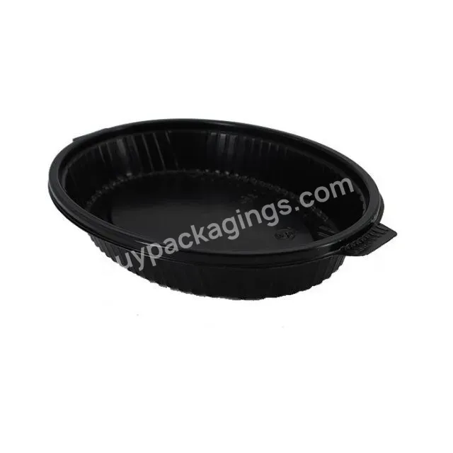 High Quality Black Oval Thermoforming Plastic Food Packaging With Double Handles Pp Disposable Frozen Chicken Plastic Food Tray - Buy Black Oval Thermoforming Plastic Food Packaging,Plastic Food Packaging With Double Handles,Pp Disposable Frozen Chic