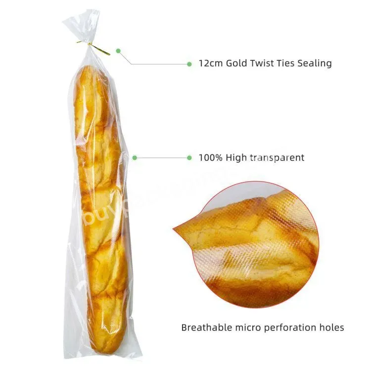 High Quality Bread Packaging Bags Micro Perforate Baguette Bag Cellophane Plastic Bag - Buy Bread Plastic Bag,Micro Perforate Bag,Cellophane Bags.