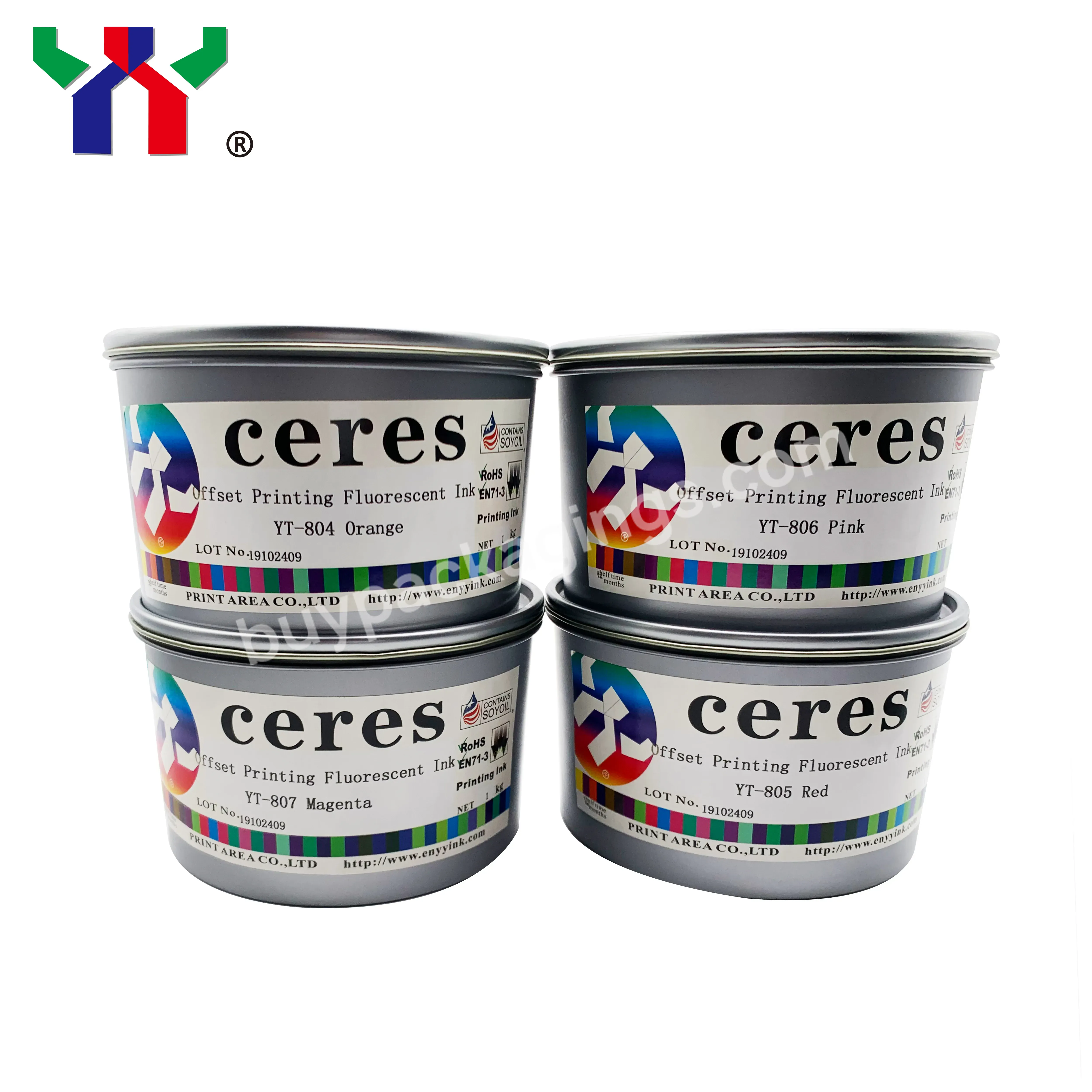 High Quality Ceres Offset Printing Fluorescent Ink - Yt-807 Magenta,1 Kg/can - Buy Fluorescent Ink,Pantone Ink,Fluorescent Offset Ink.