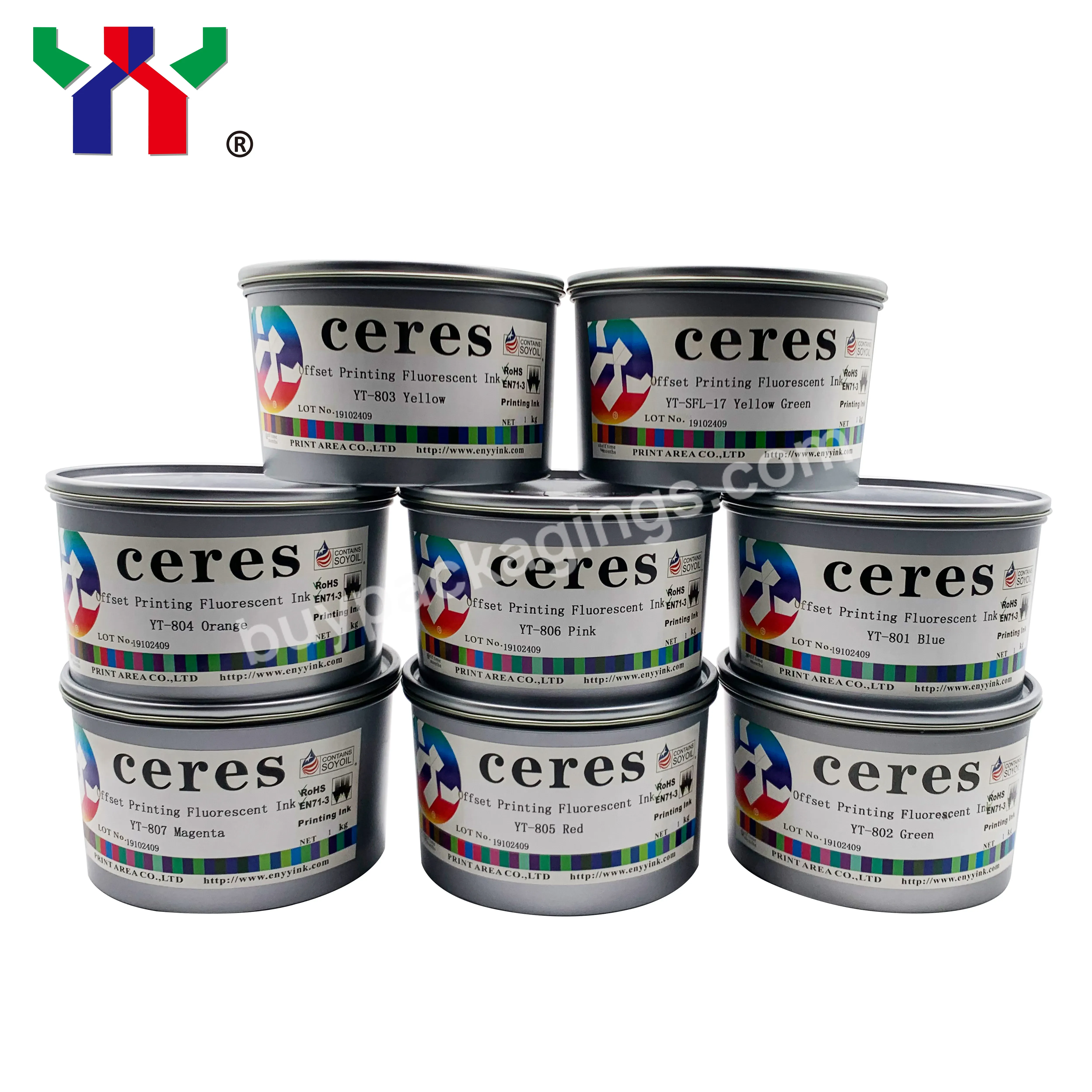High Quality Ceres Offset Printing Fluorescent Ink,Air Dry - Yt-805 Red,1 Kg/can - Buy Fluorescent Ink For Offset Printer,Fluorescent Ink,Fluorescent Offset Printing Ink.