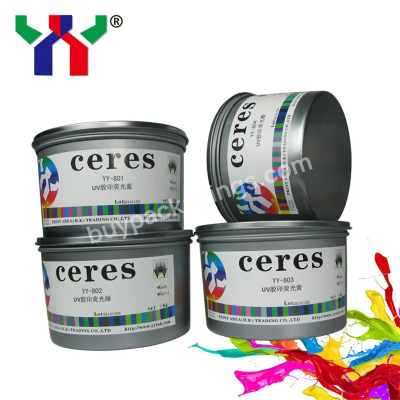 High Quality Ceres Uv Offset Printing Fluorescent Ink,Uv Dry - Yt-803 Yellow,1 Kg/can - Buy Fluorescent Ink,Pantone Ink,Uv Offset Printing Ink.