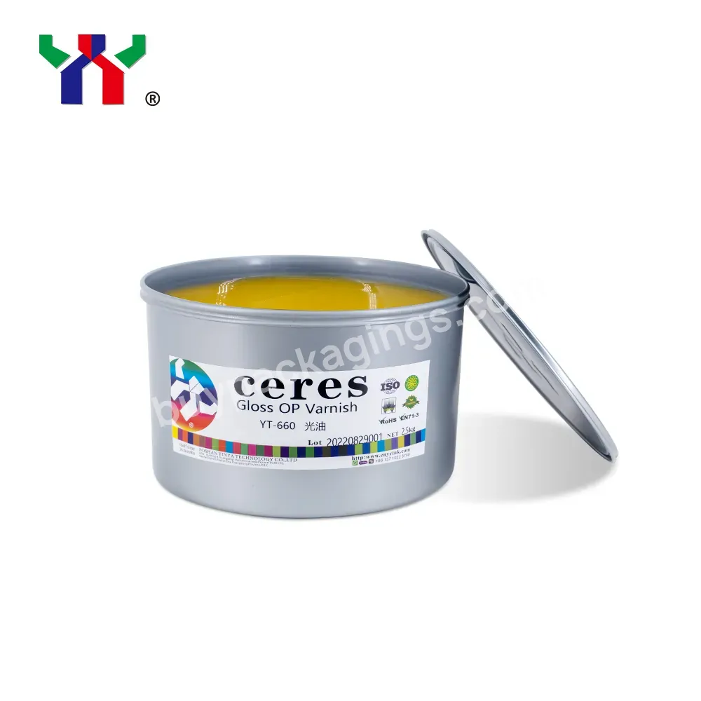 High Quality Ceres Yt-660 Offset Printing Op Varnish,2.5kg/can - Buy Varnish,Offset Varnish,Offset Printing Varnish.