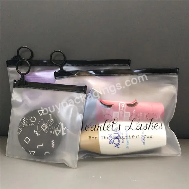 High Quality Clear Printed Pvc Cosmetic Frosted Plastic Bag Zip Lock With Zipper Custom For Package - Buy Slide Zip Lock Plastic Bag,Zip Lock Silver Mylar Bag,Custom Pvc Bag.
