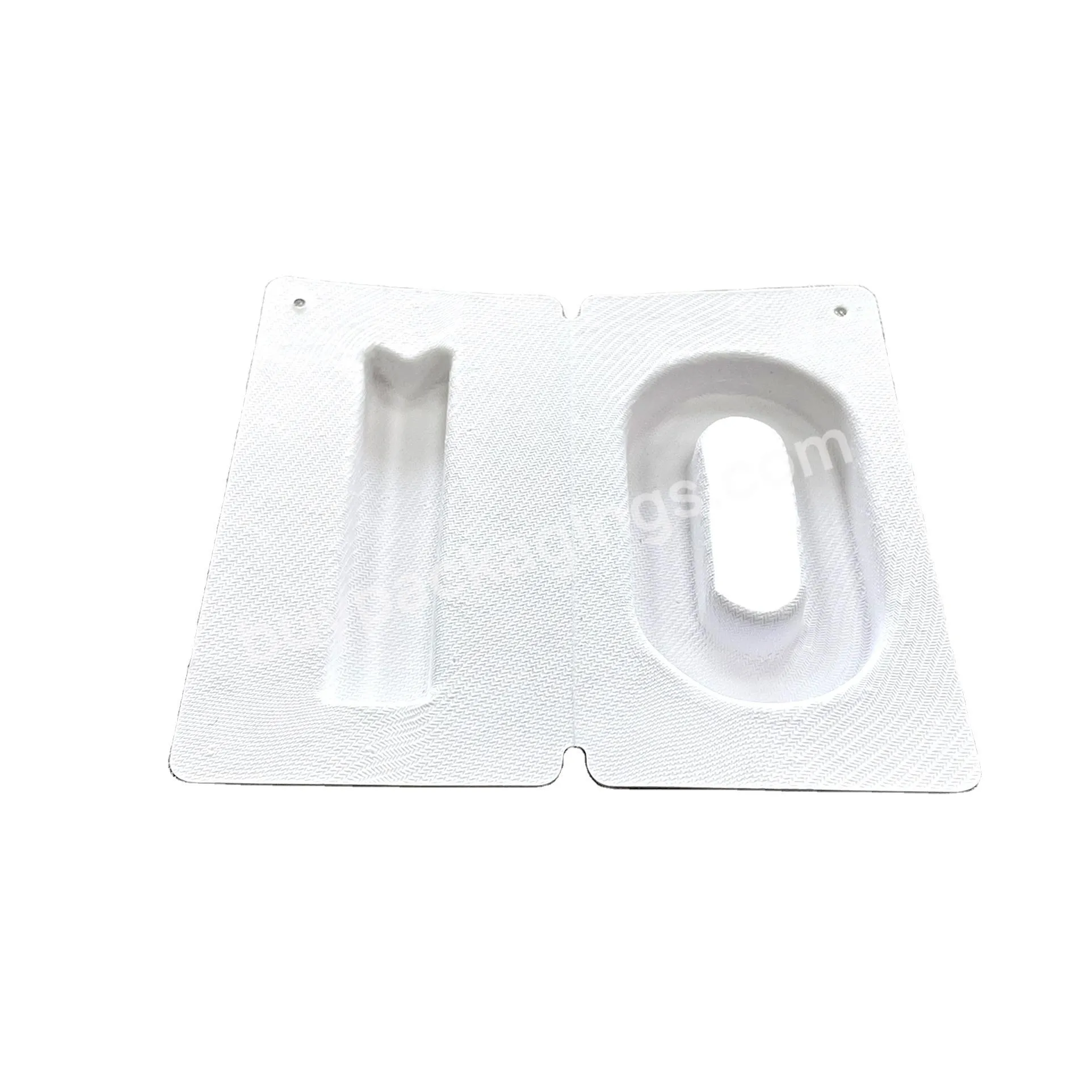 High Quality Compostable Wholesale Custom Folding Full Color Cosmetic Bagasse Molded Paper Fiber Inner Tray Packaging