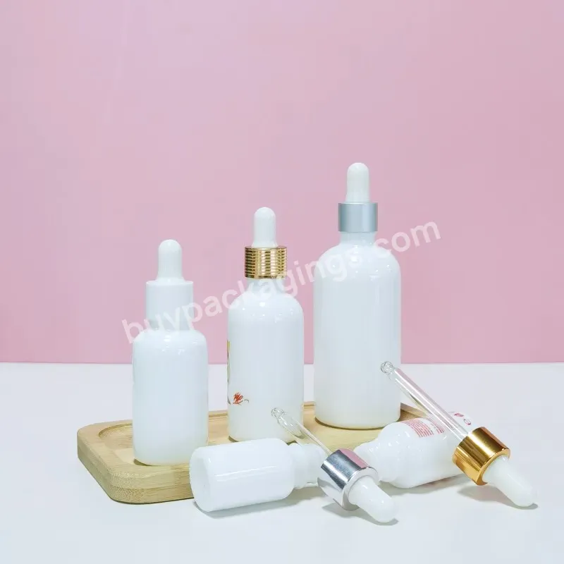 High Quality Container Essential Oil Cosmetic Packaging 5ml 10ml 15ml 20ml 30ml 50ml 100ml White Opal Glass Dropper Bottle - Buy White Opal Glass Bottle,Cosmetic Packaging Cosmetic,Essential Oil Dropper Bottle.