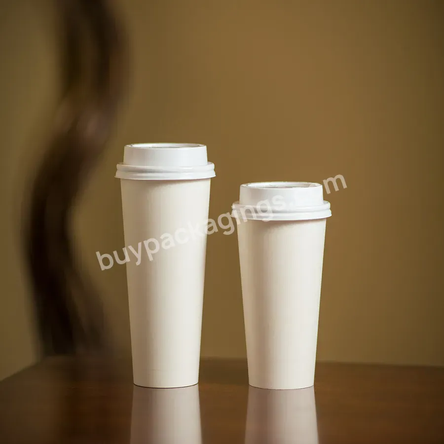 High Quality Custom Coffee Drink Carriers Kraft Paper Cups For Milk Coffee Reusable Coffee Cup Anti-scalding Paper Cup