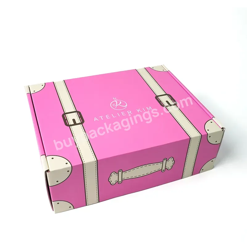 High Quality Customized Logo Folding Tuck Corrugated Packaging Mailer Box Pink Color Cosmetic Shipping E-commerce Box - Buy E-commerce Shipping Box Logo Pink,Cosmetic Shipping Box,Customized Shipping Box With Logo Print.