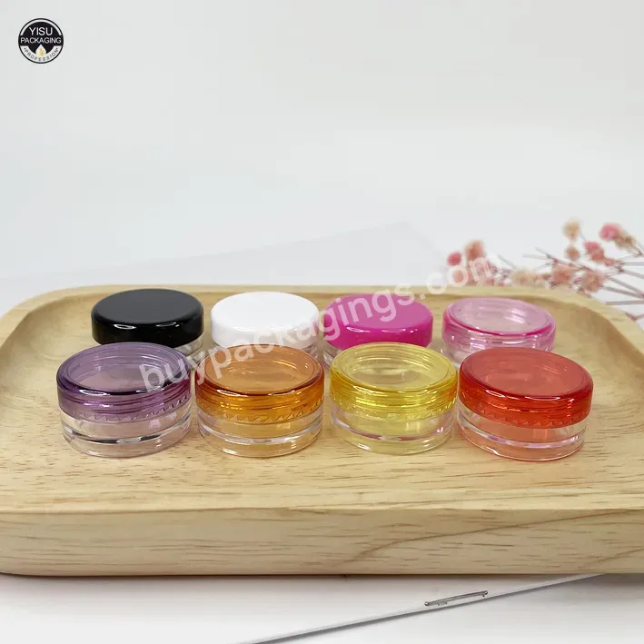 High Quality Diamond Small Plastic Jars / Sample Cosmetic Containers For Glitter Powder Nails Cream