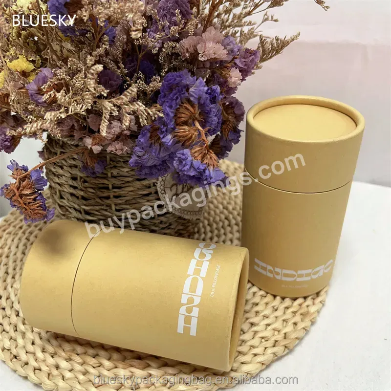 High Quality Eco Friendly Material Round Cylinder Kraft Paper Cardboard Tube Packaging Pillowcase Scarf Packing - Buy Creative Round Kraft Paper Tube Packaging,Shipping Mailing Kraft Paper Tube Packaging,Kraft Paper Tube Packaging For Food Packaging.
