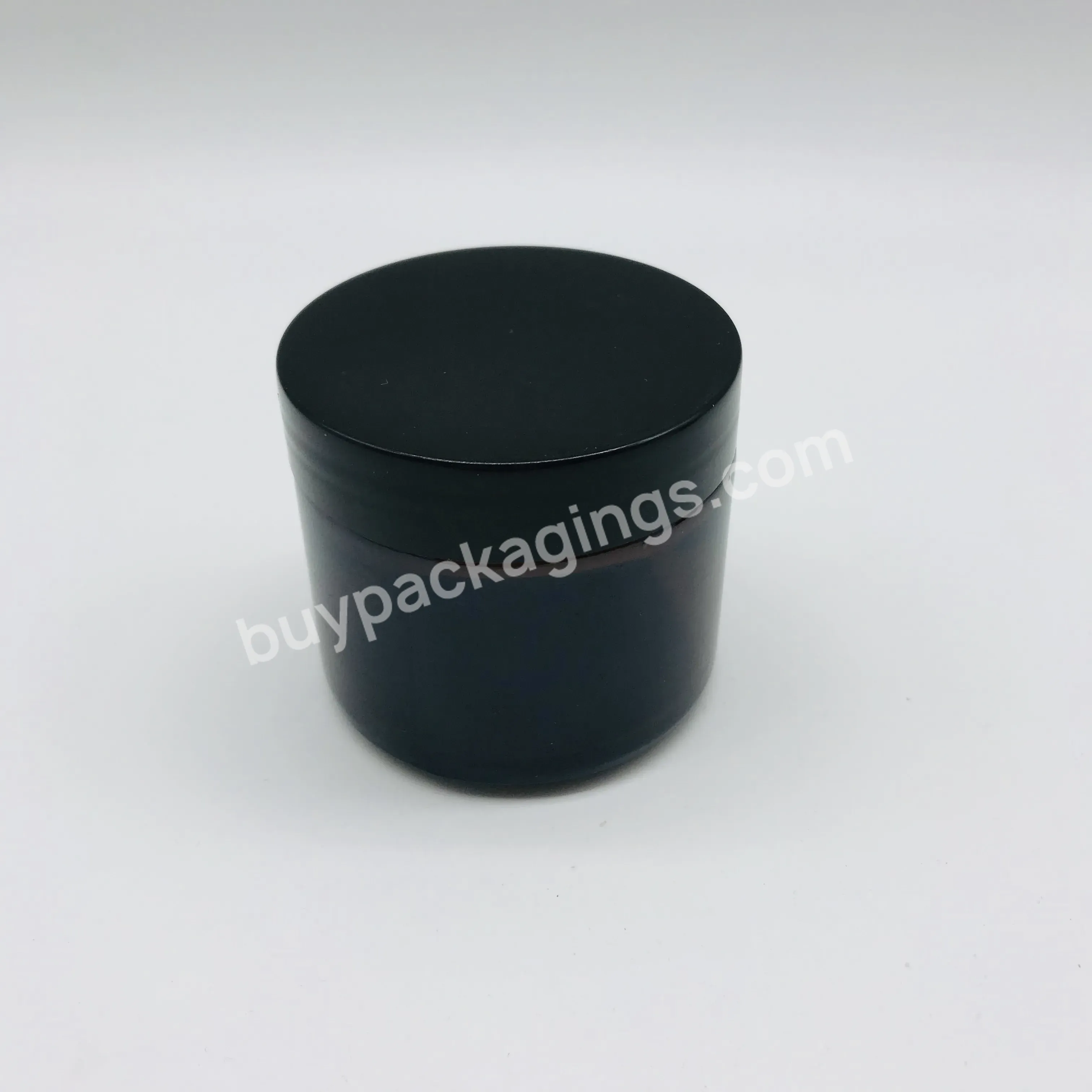 High Quality Empty Amber Glass Jar With Black Screw Lid For Cosmetic Cream Packaging 10g 15g 20g 30g 50g 100g - Buy Cosmetic Packaging Jar,Amber Glass Jar,Glass Jars Cream.