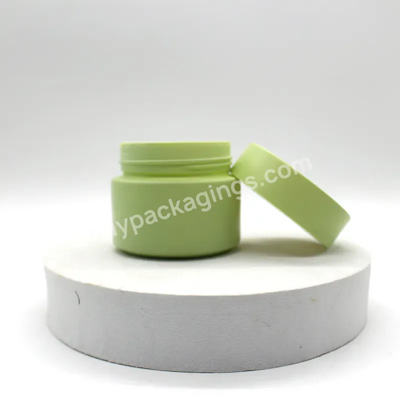 High Quality Face Cream Cosmetic 50g 100g Frosted Glass Jar With White Lid Eco Friendly Cosmetic Containers