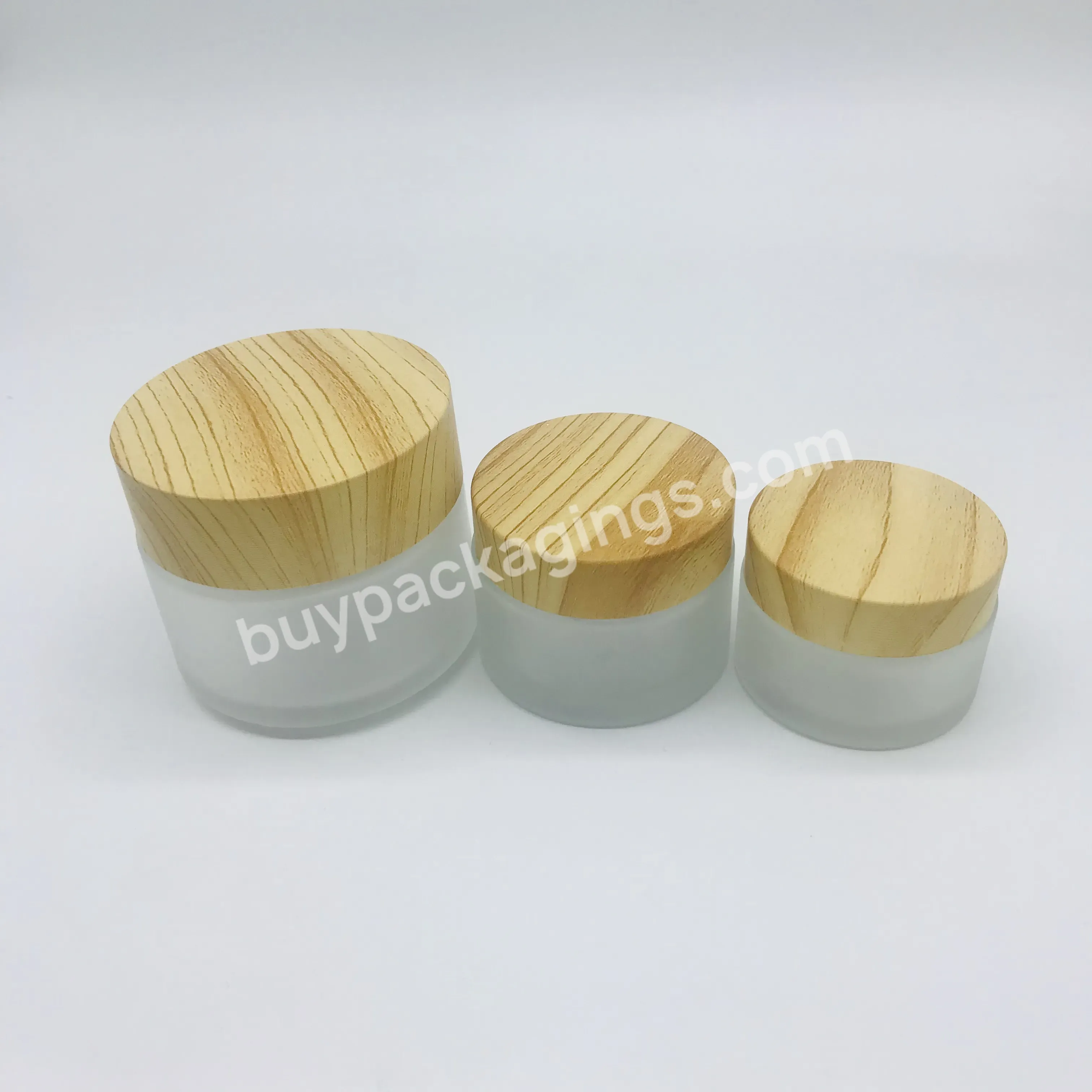High Quality Glass Jar With Bamboo Lid Frosted Glass Jar 30g 50g 100g Glass Cosmetic Jar - Buy Glass Jar With Bamboo Lid,Frosted Glass Jar 50g,Glass Cosmetic Jar.