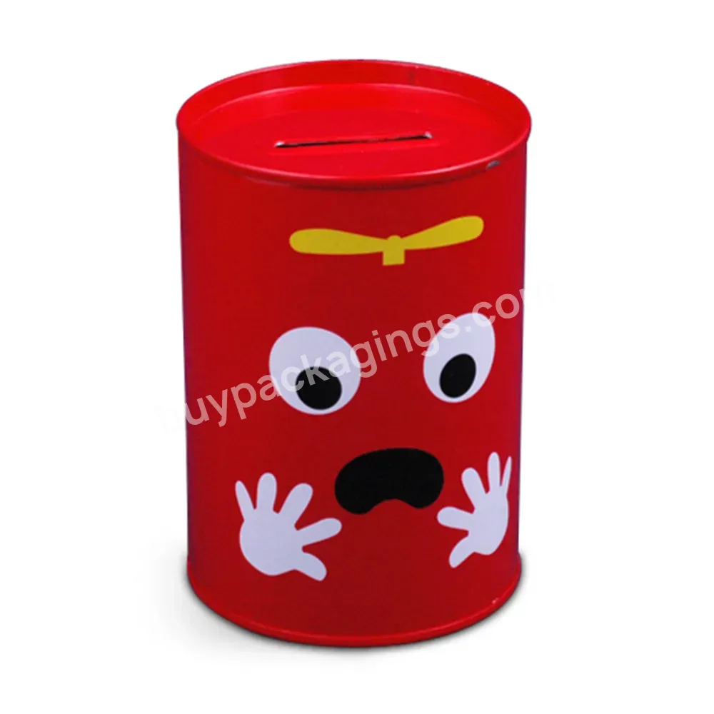High Quality Gold Supplier Coin Tin Box Custom Money Saving Tin Can Metal Piggy Bank For Child
