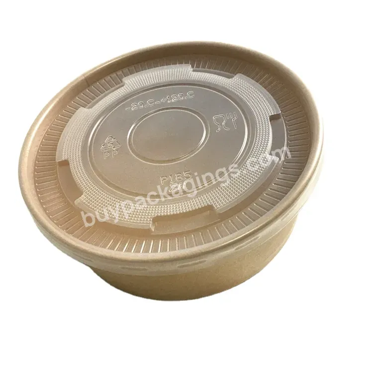 High Quality Kraft Paper Bowl 1000ml Salad Packaging Bowls With Pp Lids For Food Packaging - Buy Kraft Paper Bowl,1000ml Salad Packaging Bowls,Bowls With Pp Lids.